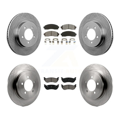 Disc Brake Rotors And Semi-Metallic Pad Front Rear Kit For Ford Explorer Mercury