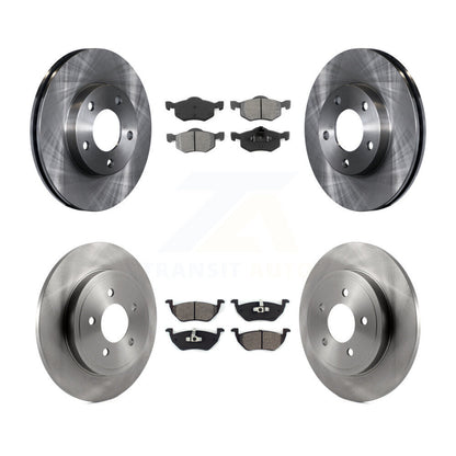 Brake Rotor & Semi-Metallic Pad Front Rear Kit For Mazda Tribute Mercury Mariner