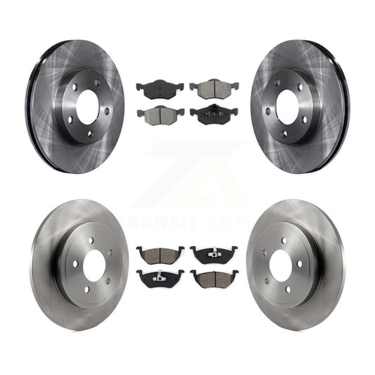 Brake Rotor & Semi-Metallic Pad Front Rear Kit For Mazda Tribute Mercury Mariner