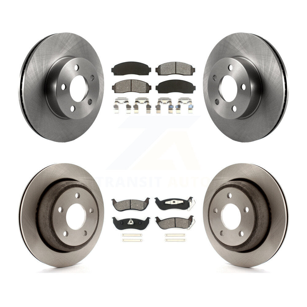 Disc Brake Rotors & Semi-Metallic Pad Front Rear Kit For Ford Ranger Mazda B4000