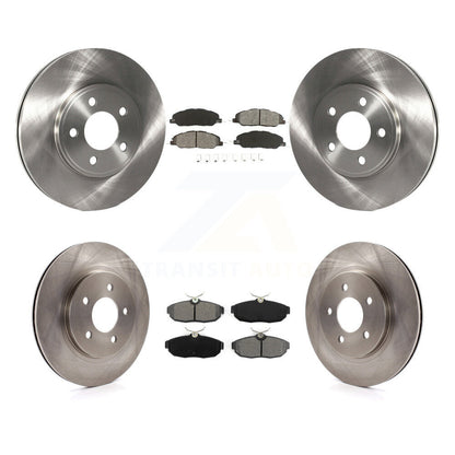 Disc Brake Rotors Semi-Metallic Pad Front Rear Kit For 2009 Ford Mustang Bullitt