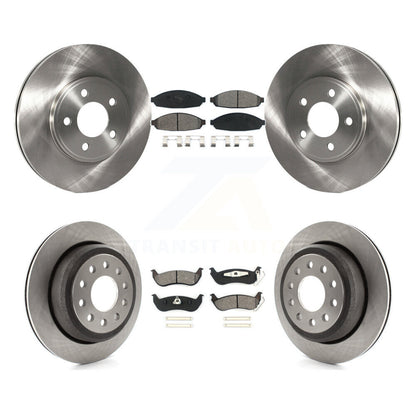 Brake Rotors & Semi-Metallic Pad Front Rear Kit For 03-11 Lincoln Town Car Sedan