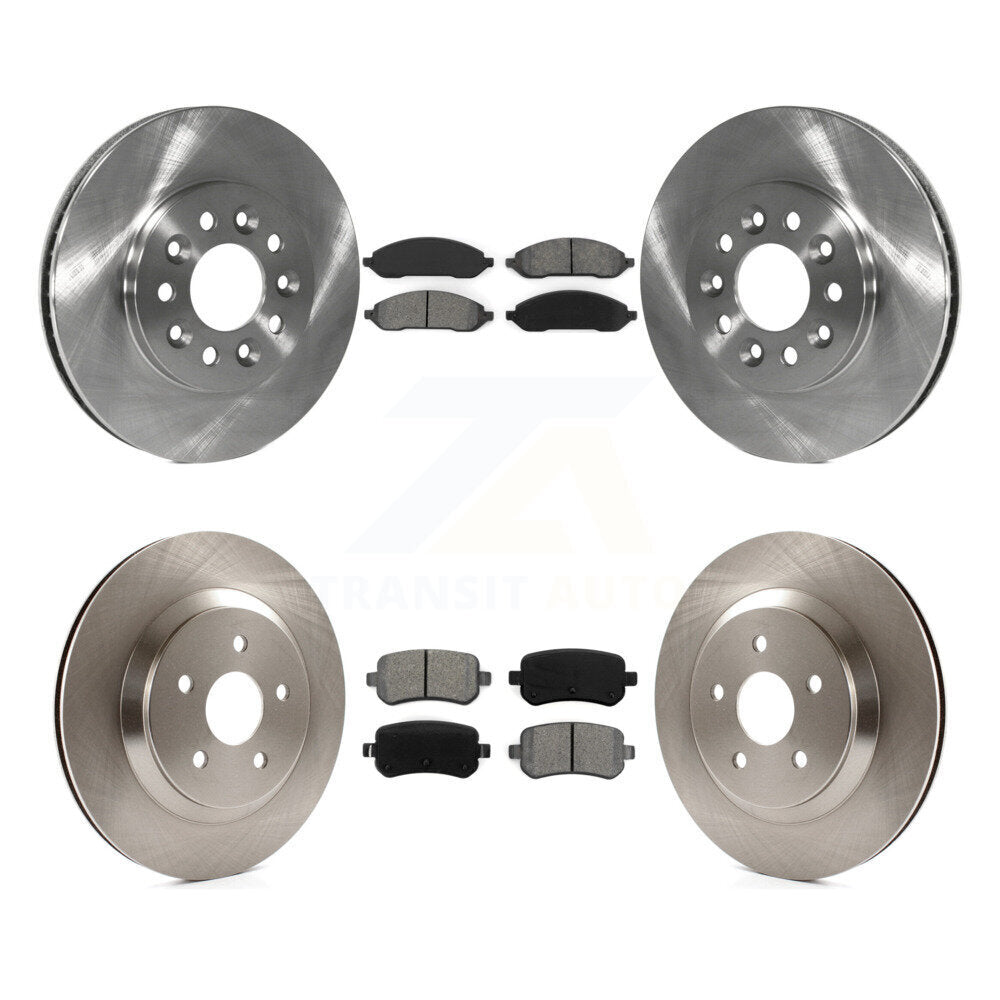 Brake Rotors Semi-Metallic Pad Front Rear Kit For Ford Freestar Mercury Monterey