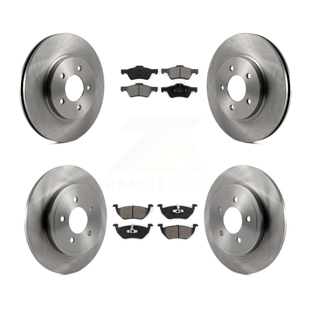 Disc Brake Rotors Semi-Metallic Pad Front Rear Kit For Ford Escape Mazda Tribute