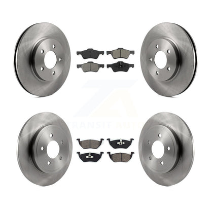 Brake Rotor And Semi-Metallic Pad Front Rear Kit For Ford Escape Mercury Mariner