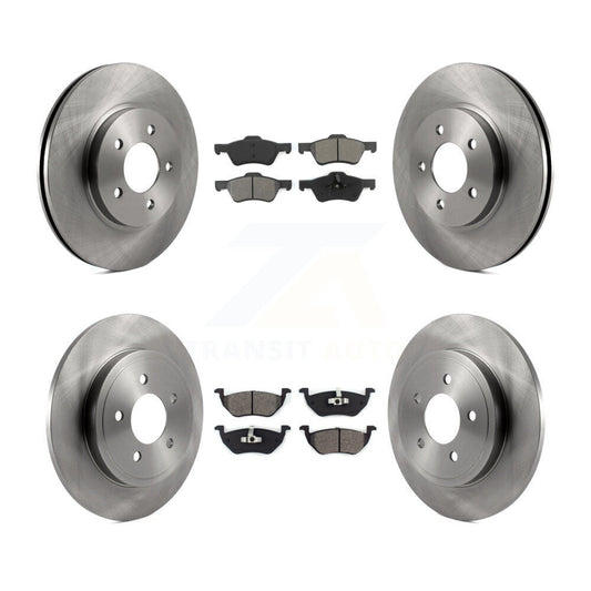 Brake Rotor And Semi-Metallic Pad Front Rear Kit For Ford Escape Mercury Mariner