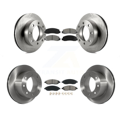 Brake Rotor And Semi-Metallic Pad Front Rear Kit For Ford F-350 Super Duty F-250