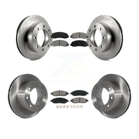 Brake Rotor And Semi-Metallic Pad Front Rear Kit For Ford F-350 Super Duty F-250