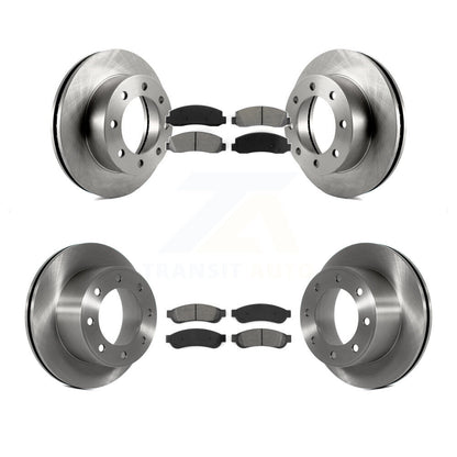 Brake Rotor Semi-Metallic Pad Front Rear Kit For 08-09 Ford F-250 Super Duty 4WD