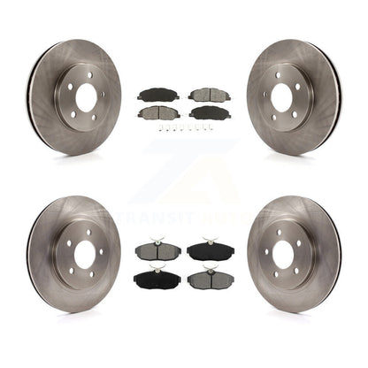 Brake Rotor And Semi-Metallic Pad Front Rear Kit For 2005-2010 Ford Mustang Base