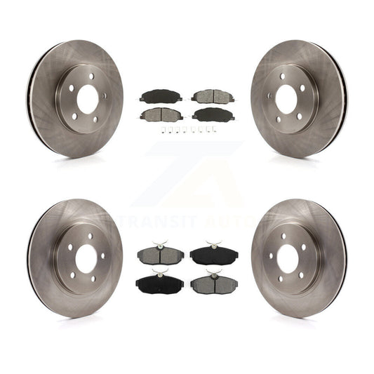 Brake Rotor And Semi-Metallic Pad Front Rear Kit For 2005-2010 Ford Mustang Base