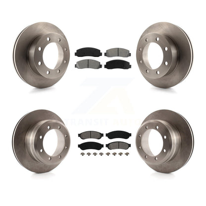 Brake Rotor Semi-Metallic Pad Front Rear Kit For 05-07 Ford F-350 Super Duty 4WD