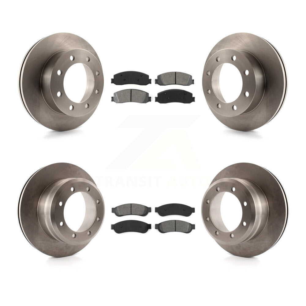 Brake Rotors Semi-Metallic Pad Front Rear Kit For 2012 Ford F-350 Super Duty 4WD