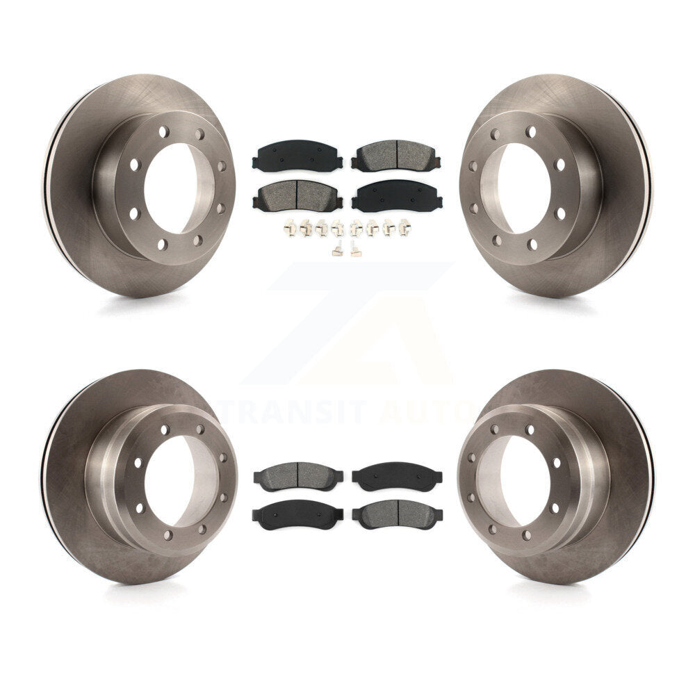 Brake Rotors Semi-Metallic Pad Front Rear Kit For 2011 Ford F-350 Super Duty 4WD