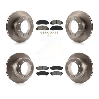 Brake Rotors Semi-Metallic Pad Front Rear Kit For 2011 Ford F-350 Super Duty 4WD