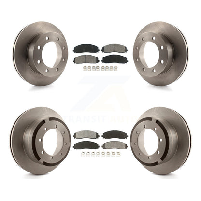 Brake Rotors Semi-Metallic Pad Front Rear Kit For 2013 Ford F-350 Super Duty 4WD