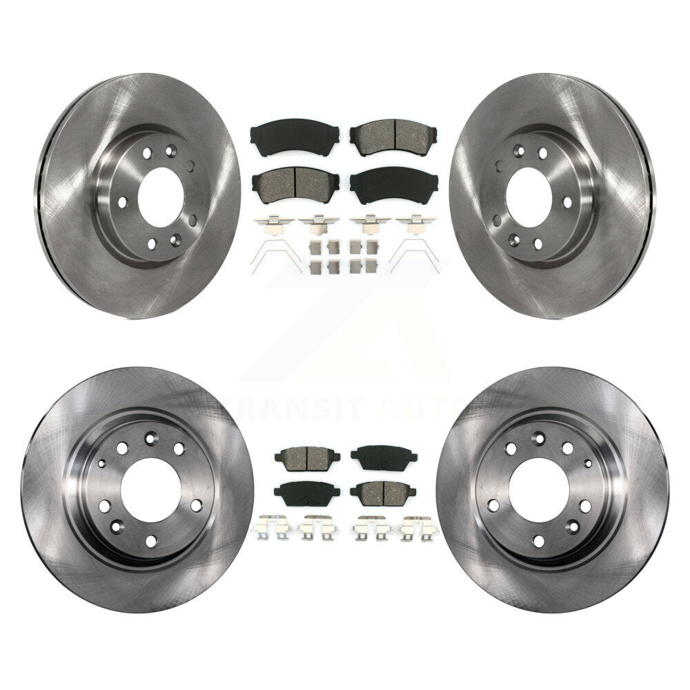Brake Rotor Semi-Metallic Pad Front Rear Kit For Ford Fusion Mazda 6 Lincoln MKZ