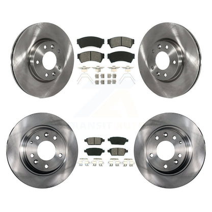 Brake Rotor Semi-Metallic Pad Front Rear Kit For Ford Fusion Mazda 6 Lincoln MKZ