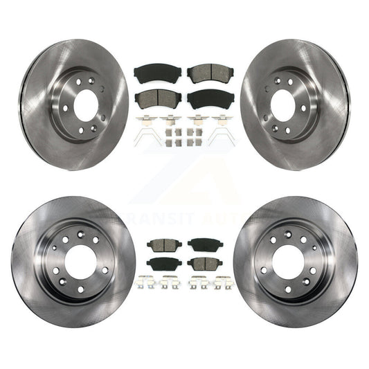 Brake Rotor Semi-Metallic Pad Front Rear Kit For Ford Fusion Mazda 6 Lincoln MKZ