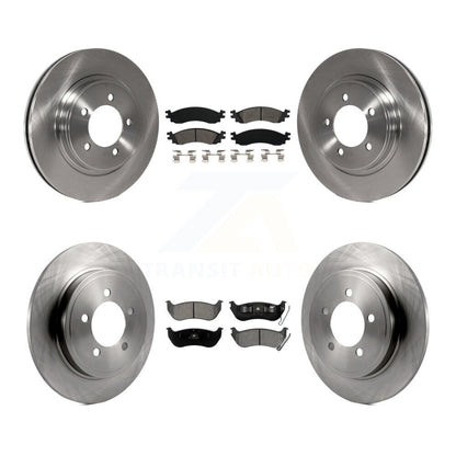 Disc Brake Rotor & Semi-Metallic Pad Front Rear Kit For Ford Explorer Sport Trac