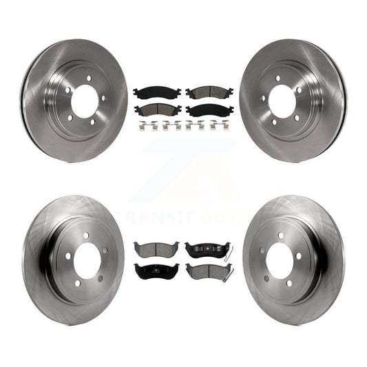 Disc Brake Rotor & Semi-Metallic Pad Front Rear Kit For Ford Explorer Sport Trac