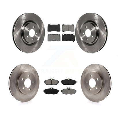 Disc Brake Rotors And Semi-Metallic Pads Front Rear Kit For Ford Mustang