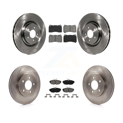 Disc Brake Rotors And Semi-Metallic Pads Front Rear Kit For Ford Mustang