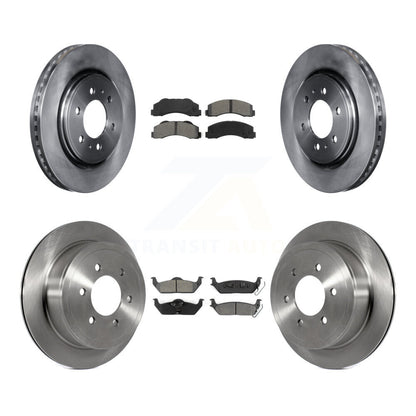 Brake Rotors & Semi-Metallic Pad Front Rear Kit For Ford F-150 With 6 Lug Wheels