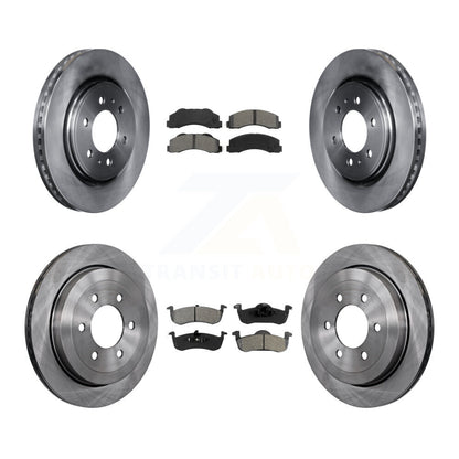 Disc Brake Rotors & Semi-Metallic Pad Front Rear Kit For Ford Expedition Lincoln