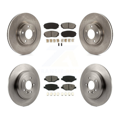 Disc Brake Rotors And Semi-Metallic Pad Front Rear Kit For Ford Edge Lincoln MKX