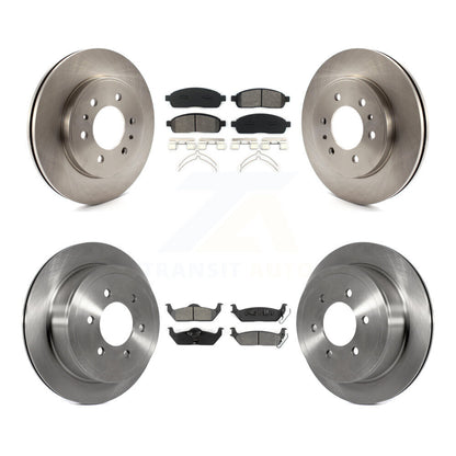Brake Rotor Semi-Metallic Pad Front Rear Kit For 09 Ford F-150 With 6 Lug Wheels
