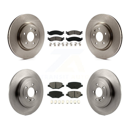 Disc Brake Rotors Semi-Metallic Pad Front Rear Kit For 2010-2012 Ford Taurus SHO
