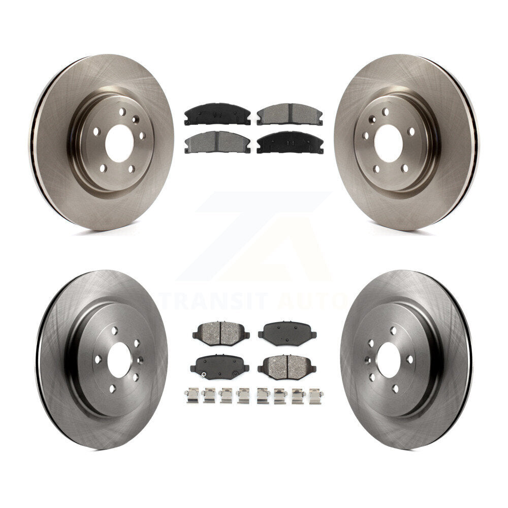 Disc Brake Rotor & Semi-Metallic Pad Front Rear Kit For 2013 Ford Explorer Sport