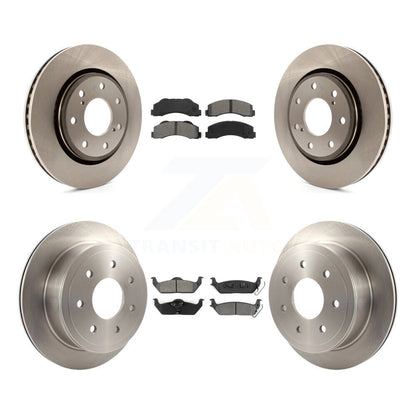Brake Rotors & Semi-Metallic Pad Front Rear Kit For Ford F-150 With 7 Lug Wheels
