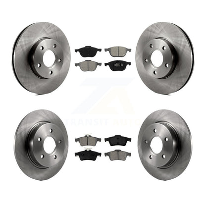 Disc Brake Rotors And Semi-Metallic Pads Front Rear Kit For Ford Focus