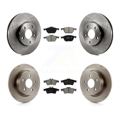 Disc Brake Rotors And Semi-Metallic Pads Front Rear Kit For Ford C-Max