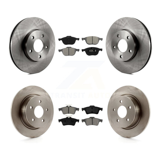 Disc Brake Rotors And Semi-Metallic Pads Front Rear Kit For Ford C-Max