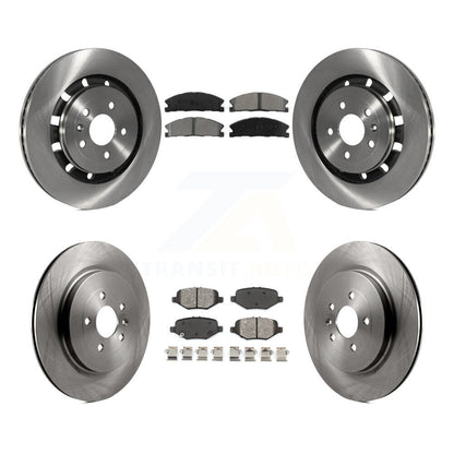 Brake Rotor Semi-Metallic Pad Front Rear Kit For Ford Explorer Flex Taurus Sedan