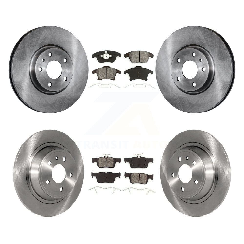 Disc Brake Rotors & Semi-Metallic Pad Front Rear Kit For Ford Fusion Lincoln MKZ