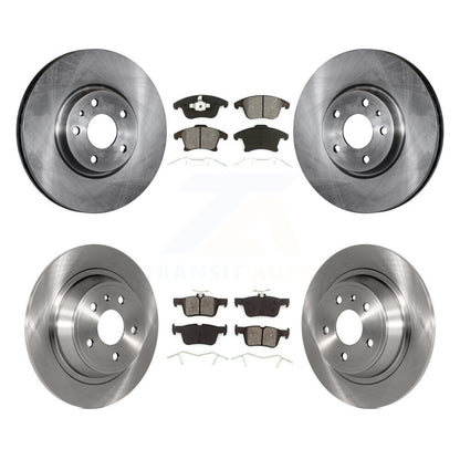 Disc Brake Rotors & Semi-Metallic Pad Front Rear Kit For Ford Fusion Lincoln MKZ