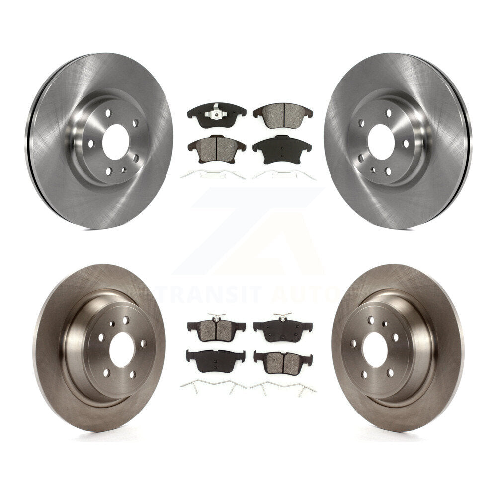 Disc Brake Rotors & Semi-Metallic Pad Front Rear Kit For Ford Fusion Lincoln MKZ
