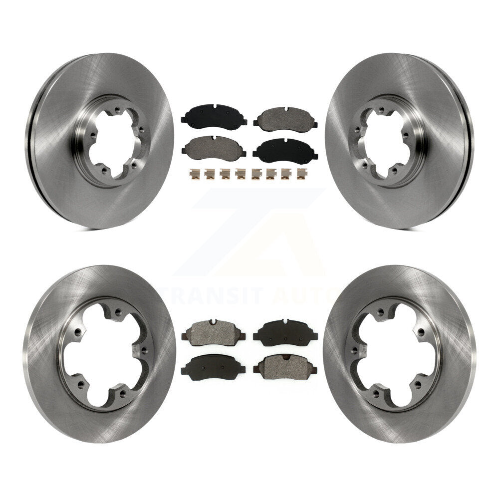 Brake Rotors & Semi-Metallic Pad Front Rear Kit For Ford Transit-250 Transit-150