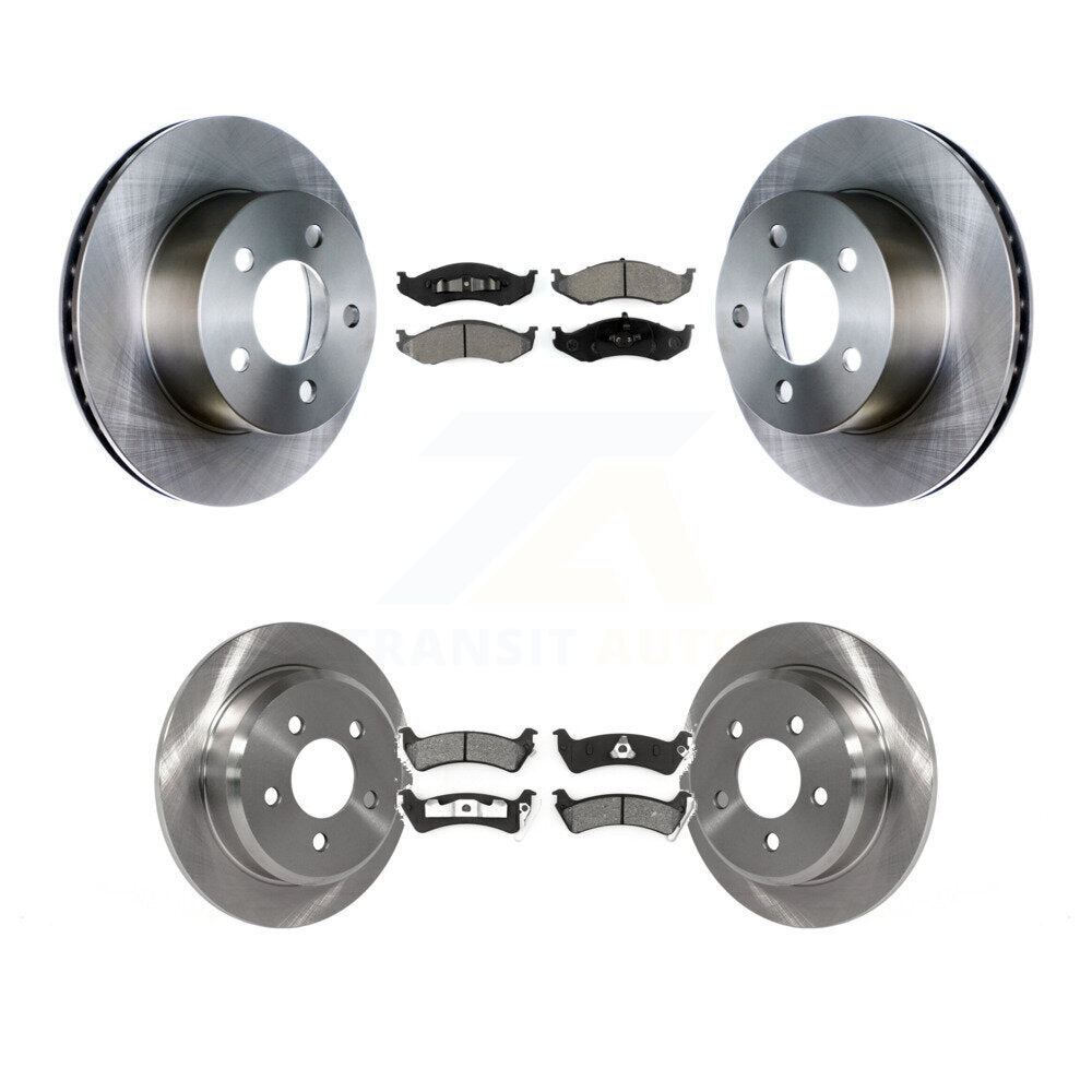Disc Brake Rotors And Semi-Metallic Pads Front Rear Kit For Jeep Grand Cherokee