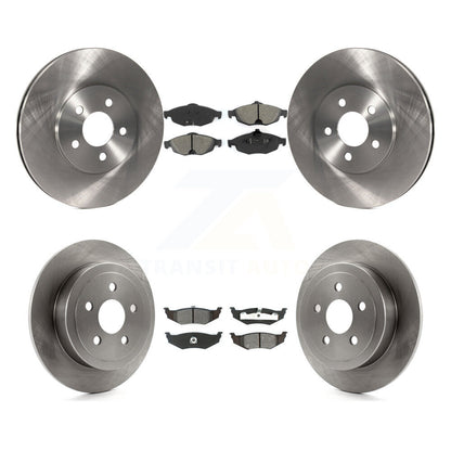 Brake Rotors Semi-Metallic Pad Front Rear Kit For Chrysler Sebring Dodge Stratus