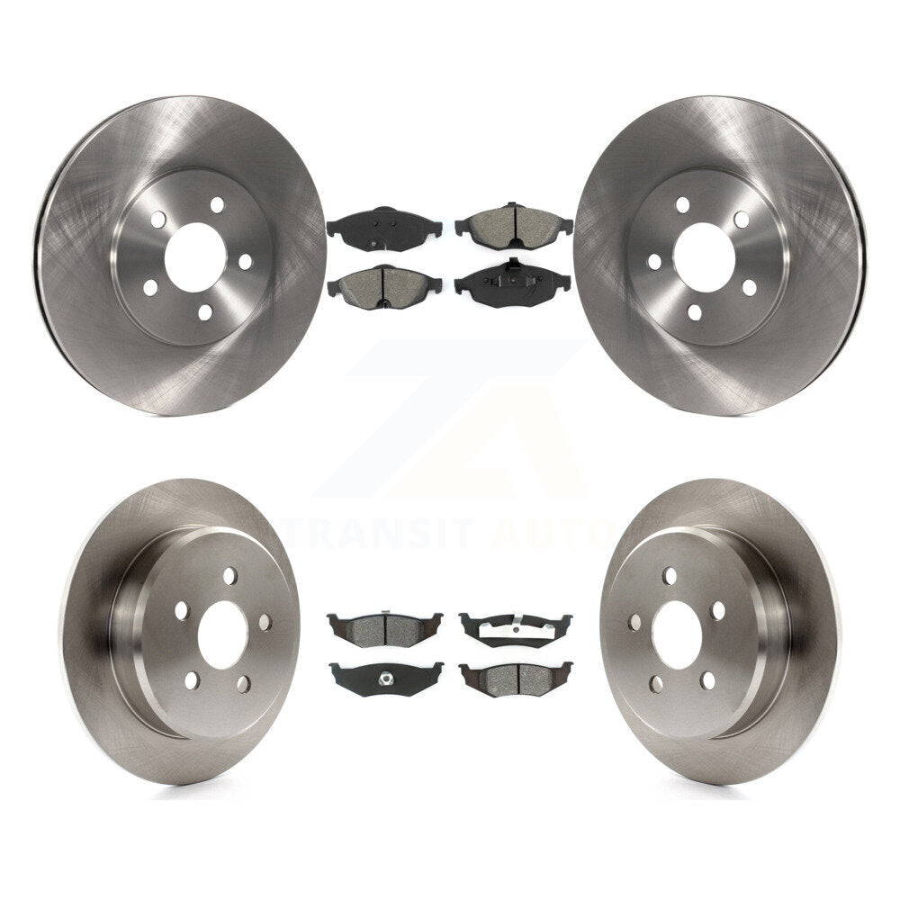 Brake Rotors Semi-Metallic Pad Front Rear Kit For Chrysler Sebring Dodge Stratus