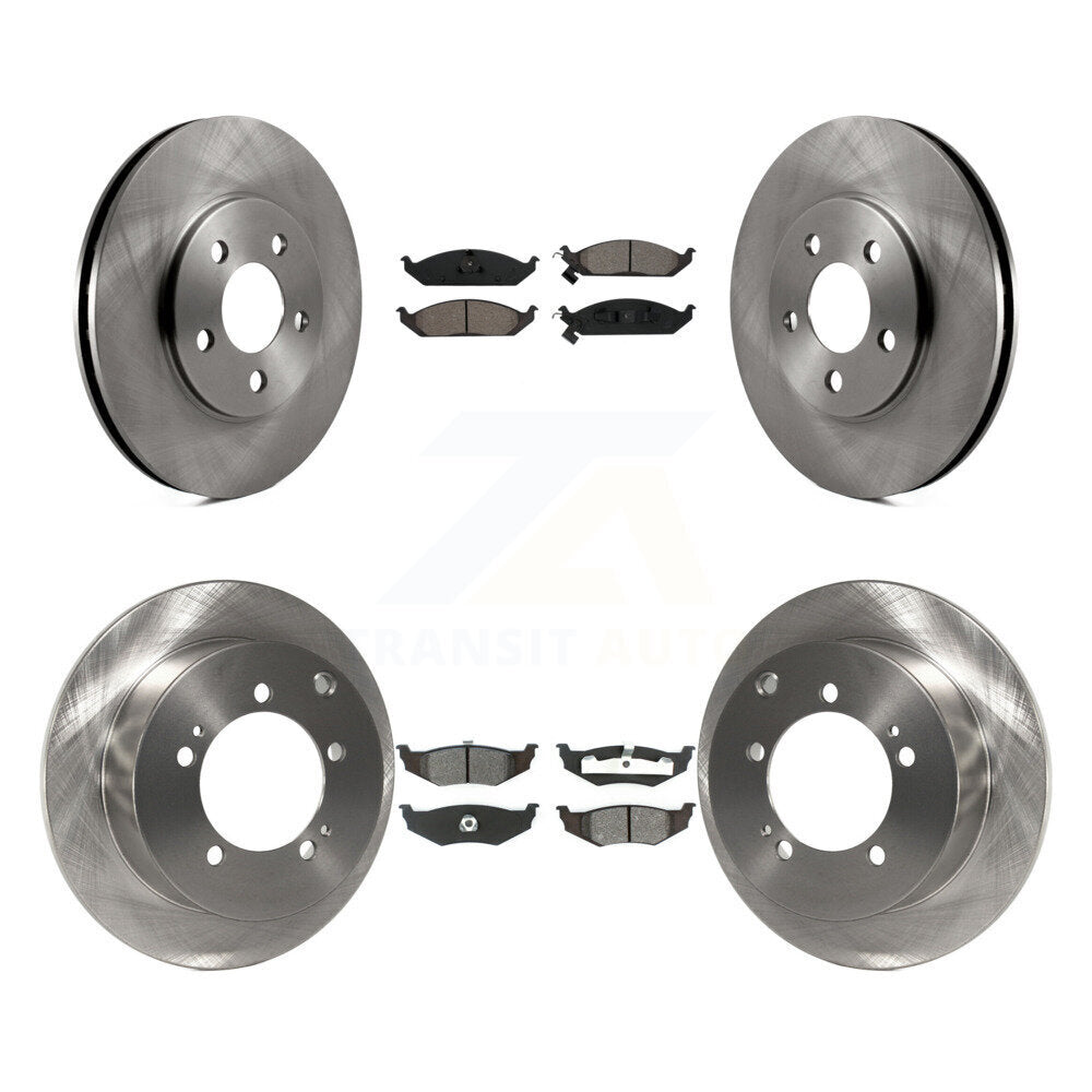 Disc Brake Rotors And Semi-Metallic Pads Front Rear Kit For Dodge Stratus