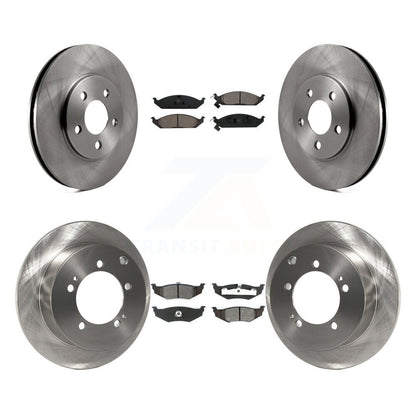 Disc Brake Rotors And Semi-Metallic Pads Front Rear Kit For Dodge Stratus