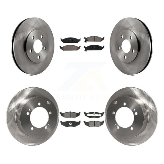 Disc Brake Rotors And Semi-Metallic Pads Front Rear Kit For Dodge Stratus