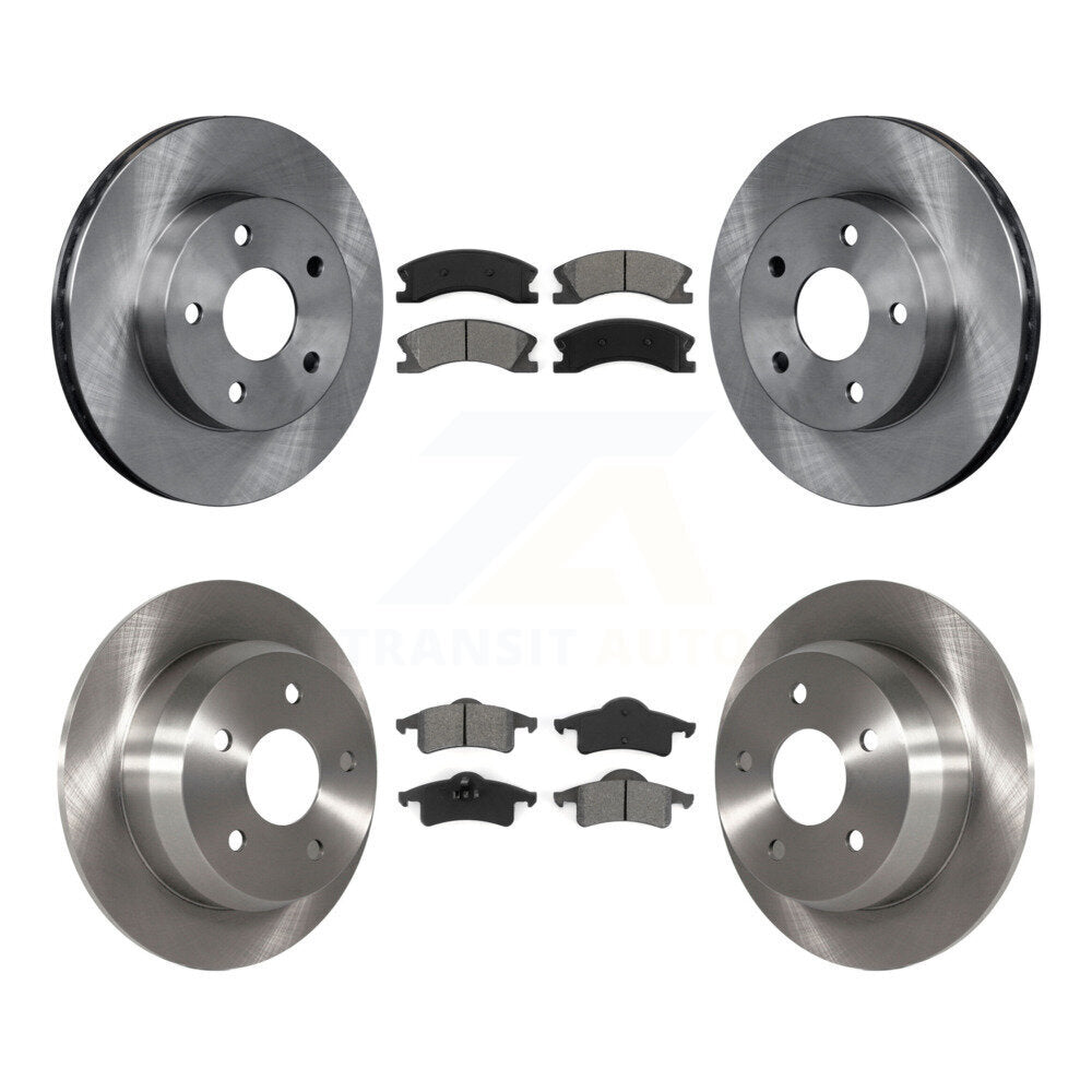 Disc Brake Rotors And Semi-Metallic Pads Front Rear Kit For Jeep Grand Cherokee