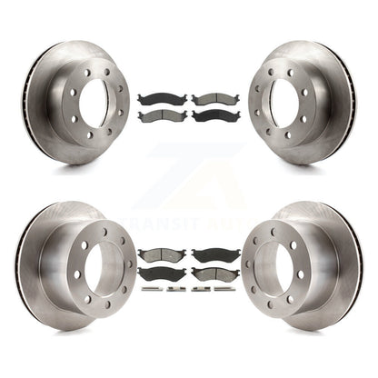 Brake Rotor & Semi-Metallic Pad Front Rear Kit For 2001-2002 Dodge Ram 2500 3500